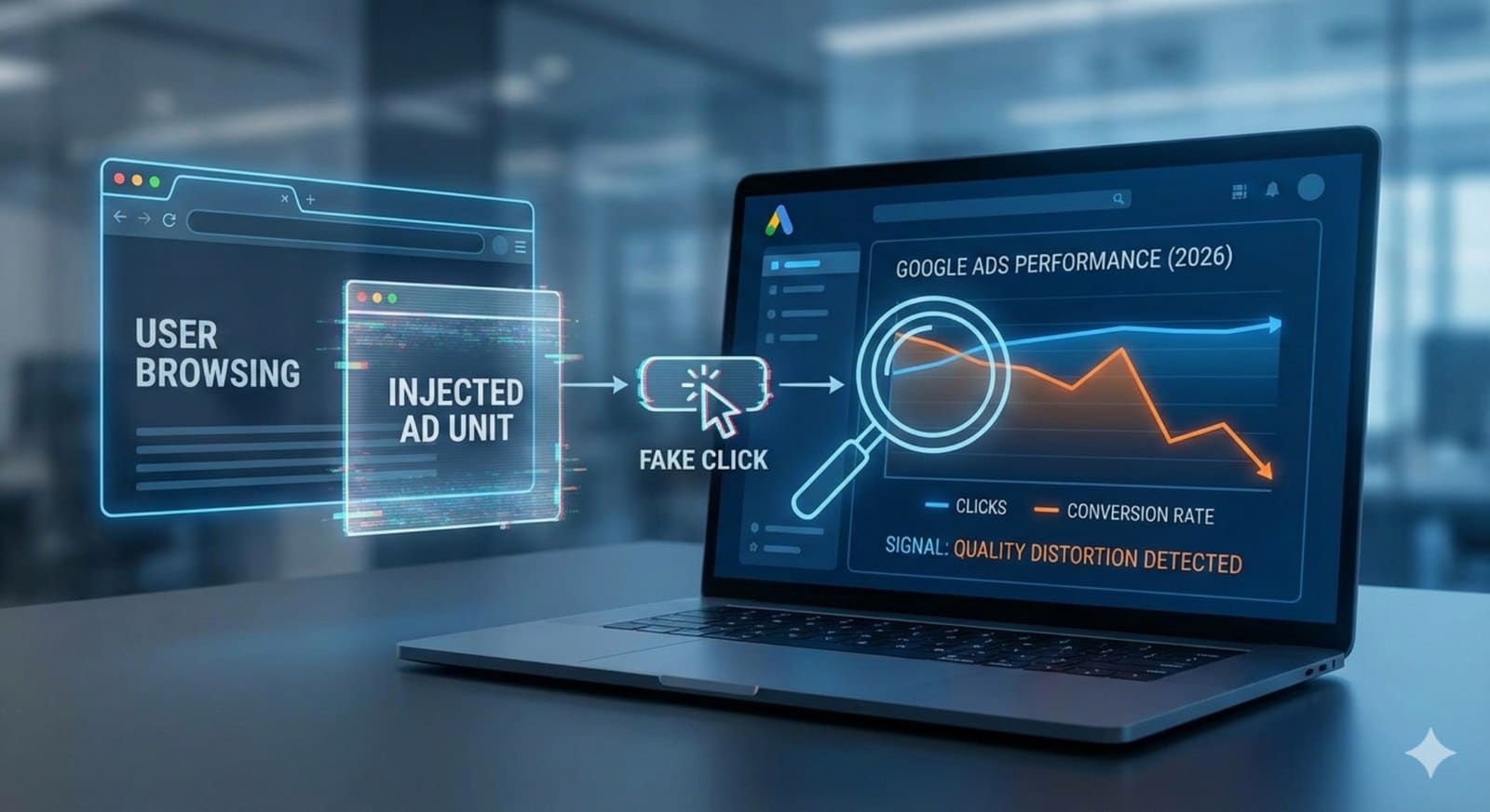 Ad injection patterns that can create accidental clicks in Google Ads