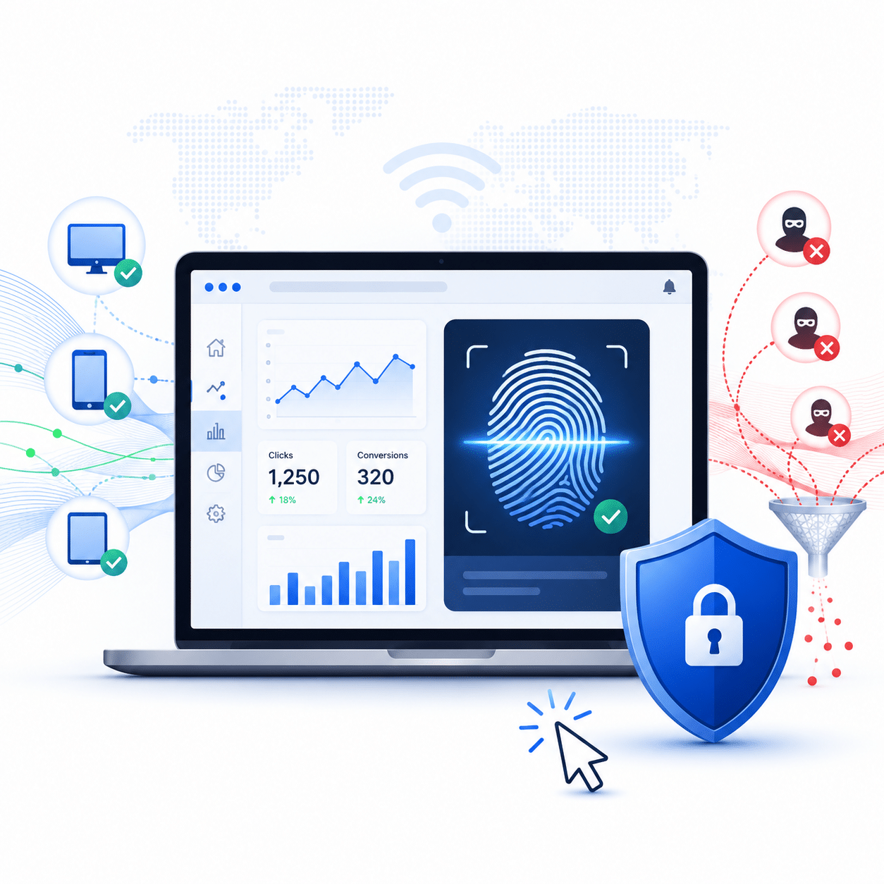 Device fingerprinting for click fraud detection in Google Ads