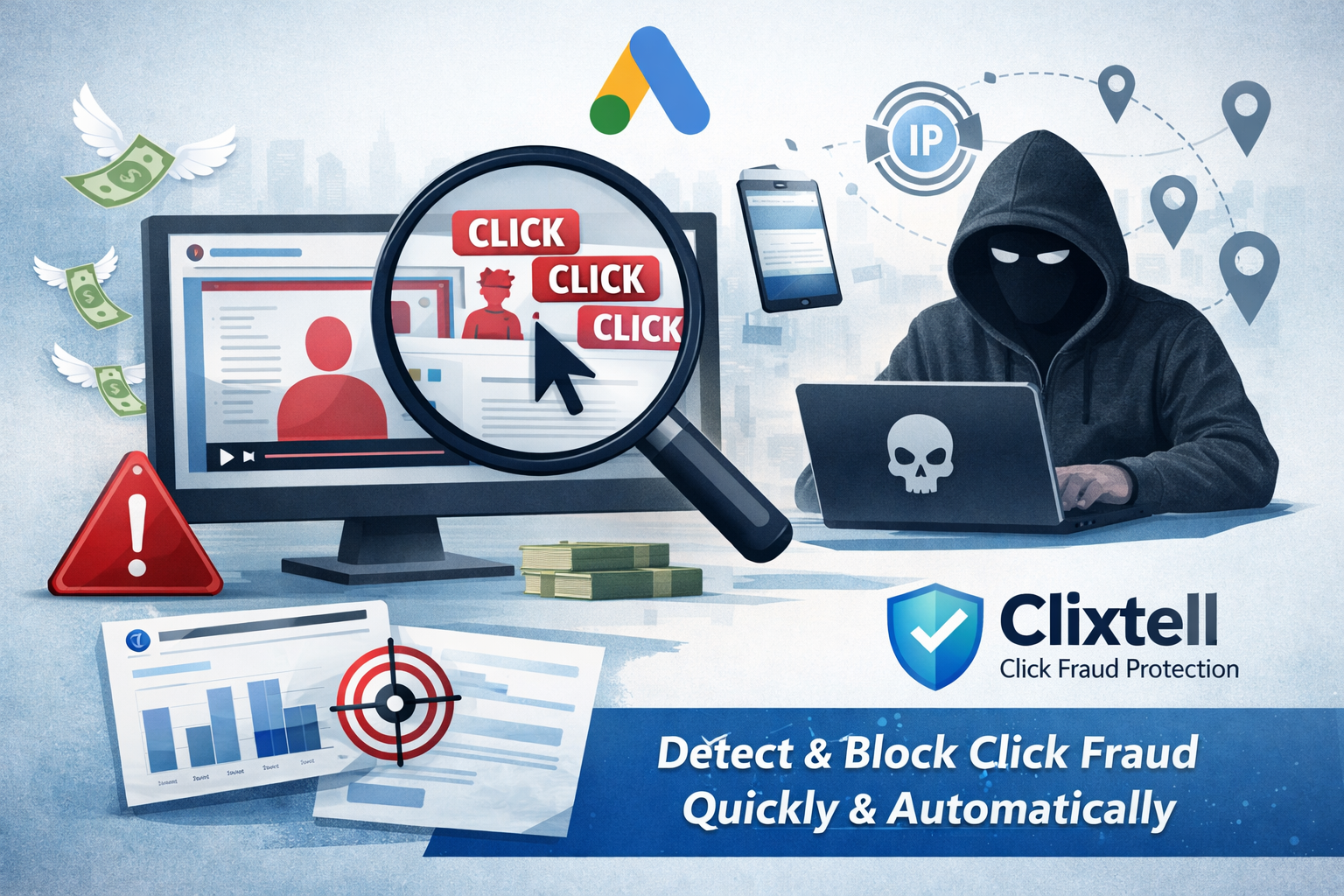 Session recordings showing repeat click patterns in Google Ads that can signal click fraud